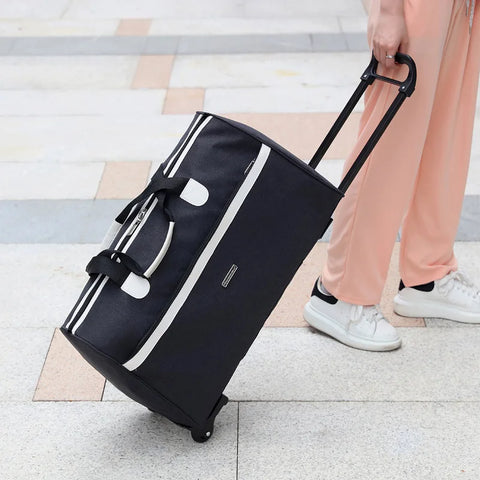 Large Capacity Travel Bag Trolley Bag Oxford Waterproof Rolling Luggage Bag Women Men Wheeled Bag Travel Bag With Wheels