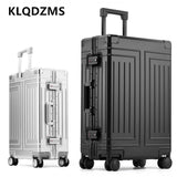 KLQDZMS Carry-on Luggage 29 Inches All Aluminum Magnesium Alloy Trolley Case 20 "Men's Boarding Box 24 "26 Cabin Suitcase