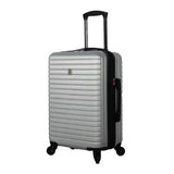 Protege, Vacationer Hard Side 20” Expandable Carry-on Luggage, Silver luggage suitcase clothes organizer