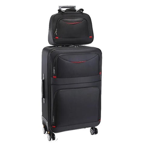 Luggage Oxford Waterproof Trolley Case Large Capacity with Extended 16-inch 28 Inch Set Suitcase Student Travel Lockbox 24 Inch
