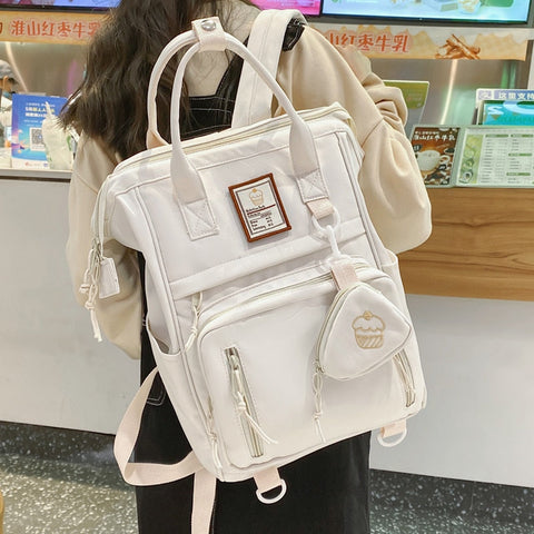 JULYCCINO Double Zipper Multifunction Women Backpack School Bags Teenage Girls Student Shoulder Bag Laptop Backpack Cute Mochila