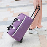 Large Capacity Travel Bag Trolley Bag Oxford Waterproof Rolling Luggage Bag Women Men Wheeled Bag Travel Bag With Wheels