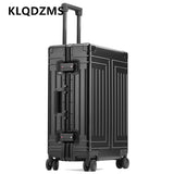 KLQDZMS Carry-on Luggage 29 Inches All Aluminum Magnesium Alloy Trolley Case 20 "Men's Boarding Box 24 "26 Cabin Suitcase