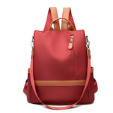Anti-theft Ladies Backpack Solid Color Oxford Cloth Backpack Large Capacity Travel Bag Fashion Backpack