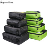 Soperwillton Travel Totes Packing Cubes Travel Bags Set 4 Pieces 8 Pieces Travel Luggage Bag