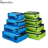 Soperwillton Travel Totes Packing Cubes Travel Bags Set 4 Pieces 8 Pieces Travel Luggage Bag