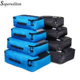 Soperwillton Travel Totes Packing Cubes Travel Bags Set 4 Pieces 8 Pieces Travel Luggage Bag