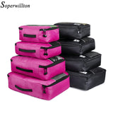 Soperwillton Travel Totes Packing Cubes Travel Bags Set 4 Pieces 8 Pieces Travel Luggage Bag