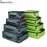 Soperwillton Travel Totes Packing Cubes Travel Bags Set 4 Pieces 8 Pieces Travel Luggage Bag