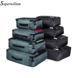 Soperwillton Travel Totes Packing Cubes Travel Bags Set 4 Pieces 8 Pieces Travel Luggage Bag