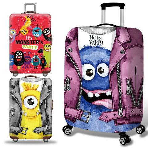 Strange Luggage Cover Travel Suitcase Protector Suit For 18-32 Size Trolley Case Dust Travel