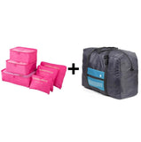 Travel Bags Set Women Luggage Travel Bag Large Capacity Packing Cubes Organizer Nylon Folding