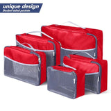 Ufine 5 Set Travel Luggage Organizer-Double Sided Carryon Lightweight Packing Cubes Storage Bags