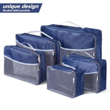 Ufine 5 Set Travel Luggage Organizer-Double Sided Carryon Lightweight Packing Cubes Storage Bags