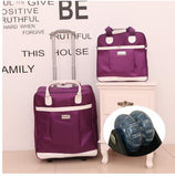Women travel bags wheels Travel trolley bags sets travel handbag Nylon large capacity Travel