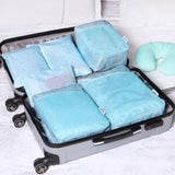 Yesello 6 Pcs/ set High Quality Oxford Mesh Cloth Travel Bag Organizer Luggage Packing Cube