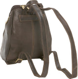 LeDonne Leather U Zip Distressed Leather Mini Backpack