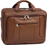 McKlein S Series River West Leather Fly-Through 17in Laptop Case