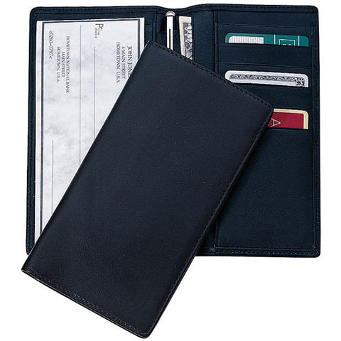 Royce Leather RFID Blocking Checkbook Holder Secretary Wallet