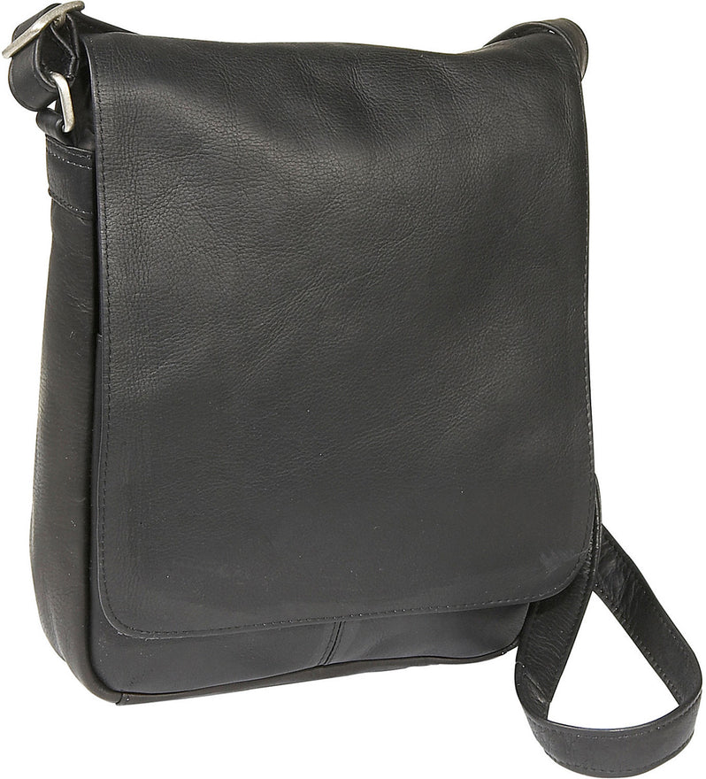 LeDonne Leather Vertical Flap Over Shoulder Bag