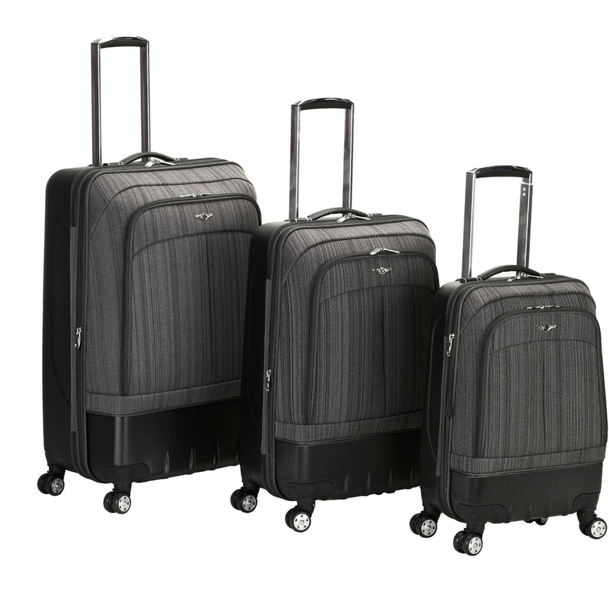Rockland Luggage Milan Hybrid 3 Piece Luggage Set