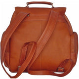 David King Leather Laptop Backpack w/5 Zipper Pockets