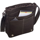 David King Deluxe Large Leather Messenger