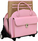McKlein W Series Glen Ellyn Leather Wheeled Ladies Case