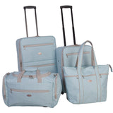 American Flyer Greek Key 4pc Luggage Set