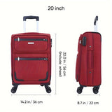 3pcs Fashion Simple And Lightweight Travel Case, Universal Wheel Trolley Box
