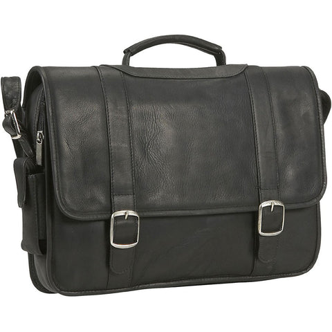David King Porthole Leather Computer Briefcase