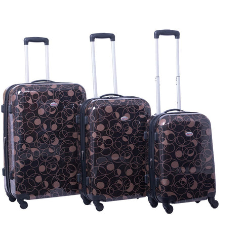 American Flyer Swirl 3pc Hardside Spinner Set 