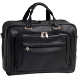 McKlein i Series West Loop Leather Expandable Double Compartment Briefcase