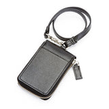 Royce Leather RFID Blocking Zippered Key Case Wallet 