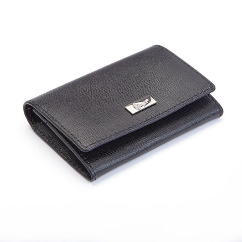 Royce Leather RFID Blocking Italian Saffiano Business Card Case