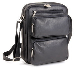 LeDonne Leather Multi Pocket iPad/E-Reader Bag