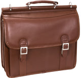 McKlein V Series Halsted Leather Dbl Compartment Laptop Case