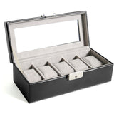 Royce Leather 5 Slot Watch Box Display Case 