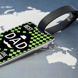 Personalised Chequered World's Best Dad Luggage