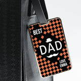Personalised Chequered World's Best Dad Luggage