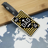 Personalised Chequered World's Best Dad Luggage