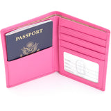 Royce Leather RFID Blocking Bifold Passport Currency Travel Wallet 