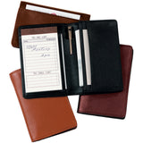 Royce Leather Executive Note Jotter and Business Card Organizer