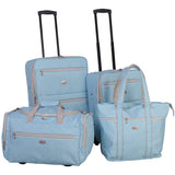 American Flyer Greek Key 4pc Luggage Set