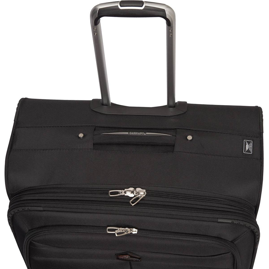 Gabbiano Barcelona Ballistic Nylon 3-piece Black Expandable Softside  Spinner Luggage Set