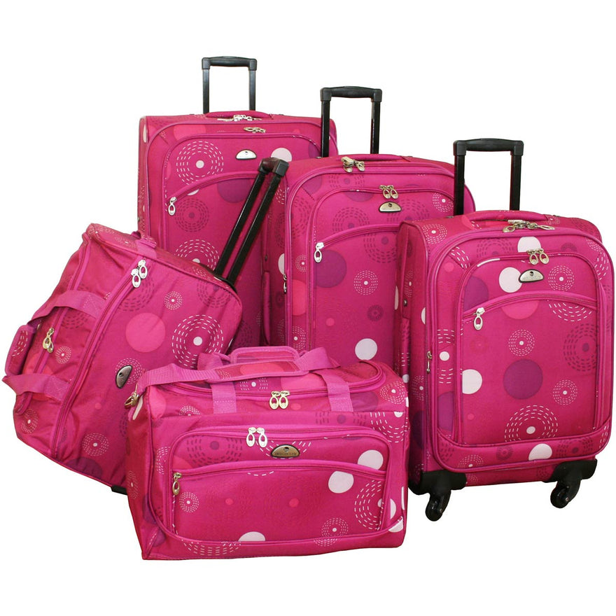 American Flyer Fireworks 5pc Spinner Luggage Set 