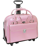 McKlein W Series Roseville Leather FlyThrough Wheeled Ladies Briefcase