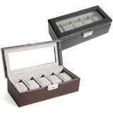 Royce Leather 5 Slot Watch Box Display Case 