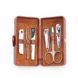 Royce Leather Luxury Suede Lined Travel Manicure Set