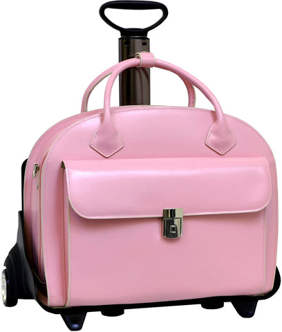 McKlein W Series Glen Ellyn Leather Wheeled Ladies Case